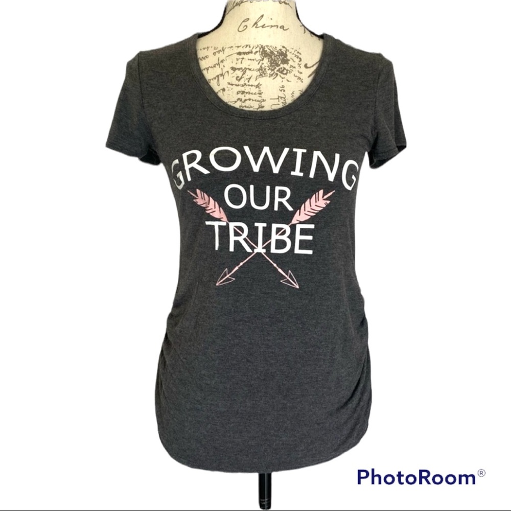 Brandy Blu Growing Our Tribe Graphic T-shirt‎ Short Sleeve Cinched Sides